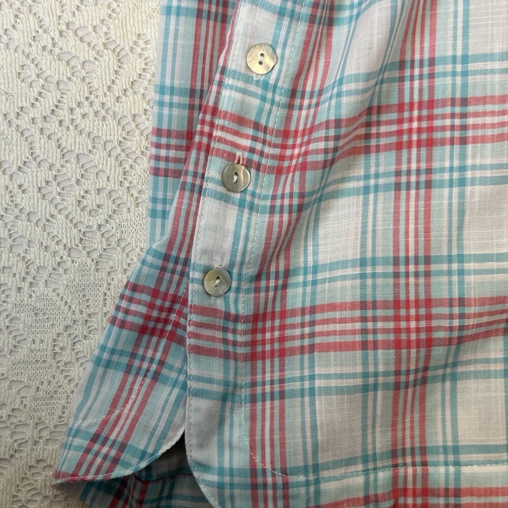 Seven Forty-Two Size M Multicolored 3/4 Sleeve Button Up Shirt - Picture 5 of 13